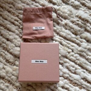 💞NEW Miu Miu Blush Pink Box and Pouch Set